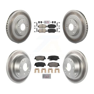 Front Rear Ceramic Pad Coated Disc Brake Rotor Kit For Hyundai Santa Fe Sport Kia Sorento KGA-105763