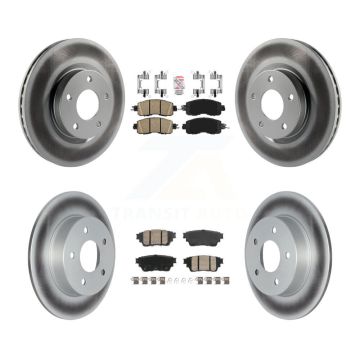 Front Rear Ceramic Pad Coat Brake Rotor Kit For Nissan Altima With Electric Parking KGA-105793