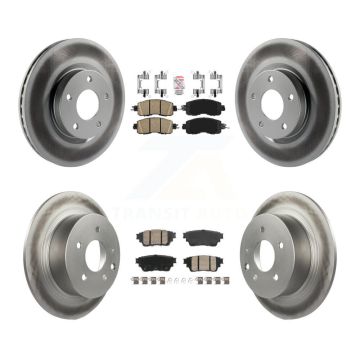 Front Rear Ceramic Pad Coated Brake Rotor Kit For Nissan Altima With Manual Parking KGA-105795
