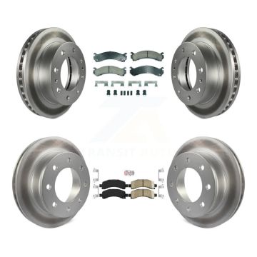 Front Rear Ceramic Pad Coated Disc Brake Rotors Kit For Chevrolet Express 2500 GMC Savana KGA-105797