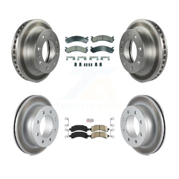 Front Rear Ceramic Pad Coated Disc Brake Rotors Kit For GMC Savana 2500 Chevrolet Express KGA-105798