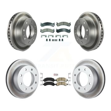 Front Rear Ceramic Pad Coated Disc Brake Rotors Kit For Chevrolet Express 2500 GMC Savana KGA-105801