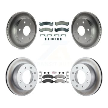 Front Ceramic Rear Semi-Metallic Pad Coat Disc Brake Rotor Kit For Chevrolet Express 2500 KGA-105806