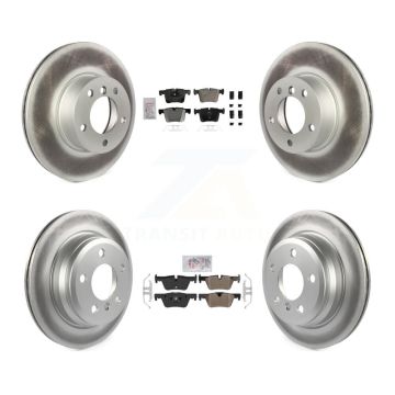 Front Rear Semi-Metallic Pads And Coated Disc Brake Rotors Kit For BMW 320i xDrive 328d KGA-105816