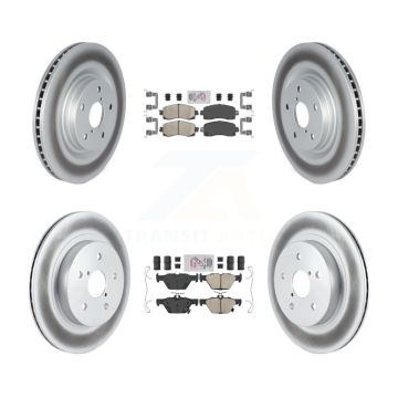 Front Rear Ceramic Pad & Coated Disc Brake Rotors Kit For 2020-2022 Subaru Outback Legacy KGA-105835