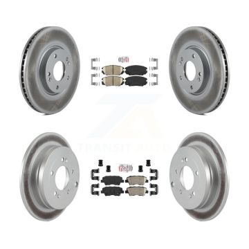 Front Rear Ceramic Pad And Coated Disc Brake Rotor Kit For 2010 Hyundai Azera To 07 06 09 KGA-105851