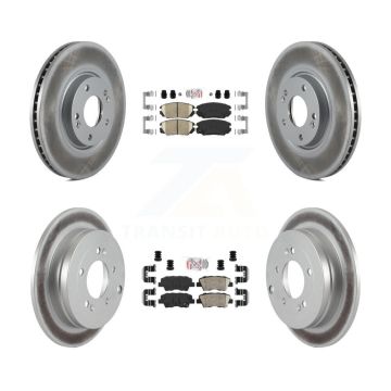 Front Rear Ceramic Pad And Coated Disc Brake Rotor Kit For 2010 Hyundai Azera To 07 06 09 KGA-105852