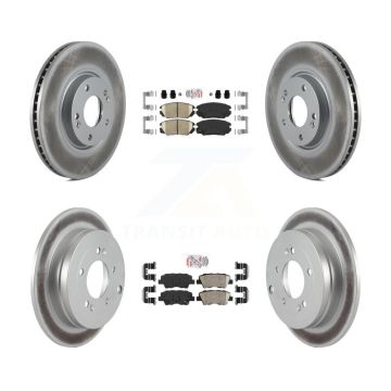 Front Rear Ceramic Pad And Coated Disc Brake Rotor Kit For 2010 Hyundai Azera To 07 06 09 KGA-105854