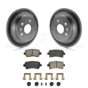 Rear Coated Disc Brake Rotors & Ceramic Pad Kit For Chevrolet Malibu Buick Regal LaCrosse KGA-105865