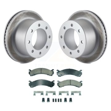 Rear Coat Brake Rotors Ceramic Pad Kit For Chevrolet GMC Silverado 3500 Sierra HD Classic KGA-105874