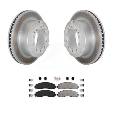 Rear Coat Brake Rotor Semi-Metallic Pad Kit For 15-16 Ford F-350 Super Duty Cab & Chassis KGA-105878