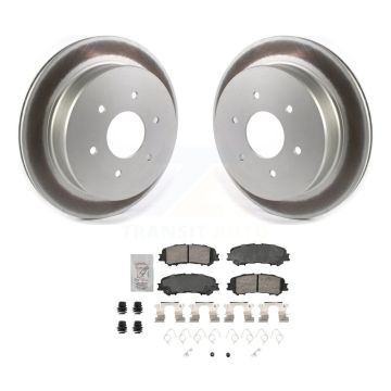 Rear Coated Disc Brake Rotors And Ceramic Pads Kit For 2017-2023 Nissan TITAN KGA-105880