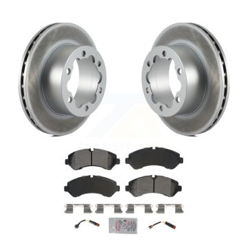 Rear Coated Brake Rotor Semi-Metallic Pad Kit For Mercedes-Benz Sprinter 3500 4500 3500XD KGA-105886