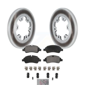 Rear Coated Brake Rotor & Semi-Metallic Pad Kit For Ford Transit-350 HD With 6 Lug Wheels KGA-105888