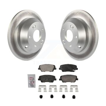 Rear Coated Disc Brake Rotors & Ceramic Pad Kit For Hyundai Santa Fe Sport Kia Sorento XL KGA-105890