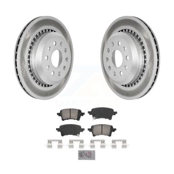 Rear Coated Disc Brake Rotors And Ceramic Pads Kit For Jeep Wrangler Gladiator KGA-105895