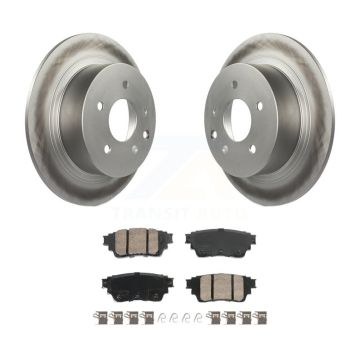 Rear Coated Brake Rotor Ceramic Pad Kit For 19-20 Nissan Altima With Manual Parking KGA-105898