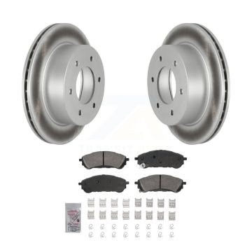 Rear Coated Disc Brake Rotors And Ceramic Pads Kit For 2019-2023 Ford Ranger KGA-105905