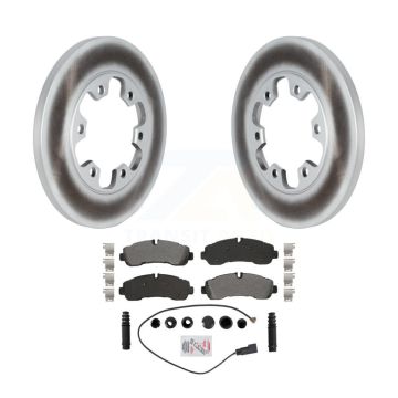Rear Coat Brake Rotor Semi-Metallic Pad Kit For Ford Transit-350 HD With 6 Lug Wheels AWD KGA-105908