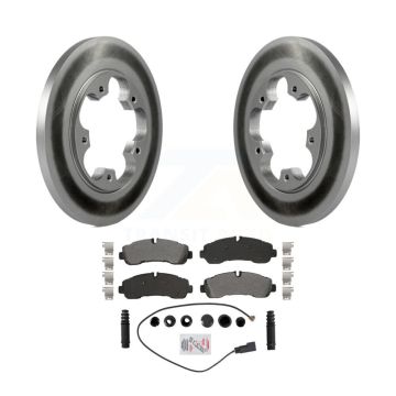 Rear Coat Brake Rotors Semi-Metallic Pad Kit For 20-21 Ford Transit-350 With 5 Lug Wheels KGA-105909