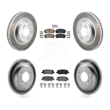 Front Rear Ceramic Pads And Coated Disc Brake Rotors Kit For Hyundai Sonata Kia K5 KGA-105944
