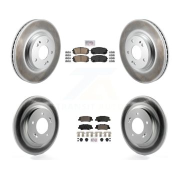 Front Rear Ceramic Pads And Coated Disc Brake Rotors Kit For Hyundai Sonata Kia K5 KGA-105945