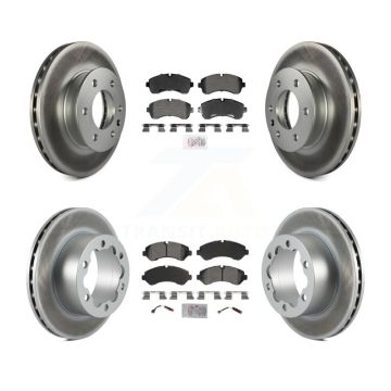 Front Rear Semi-Metallic Pad Coated Brake Rotors Kit For Mercedes-Benz Sprinter 3500 4500 KGA-105948