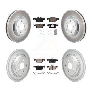 Front Rear Ceramic Pad Coat Brake Rotors Kit For Ford Escape Bronco Sport Lincoln Corsair KGA-105952