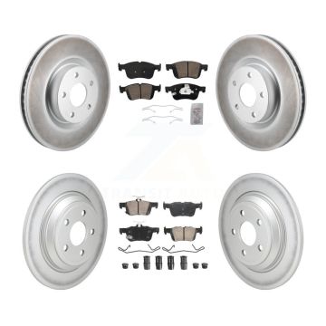 Front Rear Ceramic Pad Coat Brake Rotors Kit For Ford Escape Bronco Sport Lincoln Corsair KGA-105953