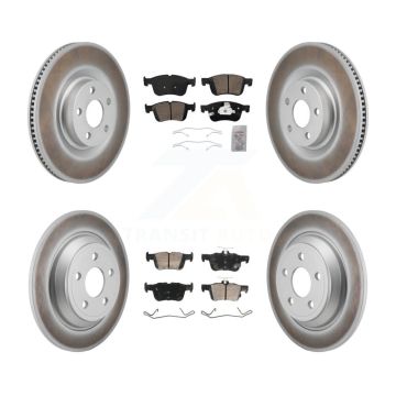 Front Rear Ceramic Pads And Coated Disc Brake Rotors Kit For 2022-2023 Ford Maverick KGA-105954