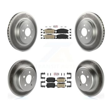 Front Rear Ceramic Pad Coat Brake Rotor Kit For 15-18 Dodge Charger Pursuit with RWD 3.6L KGA-105970