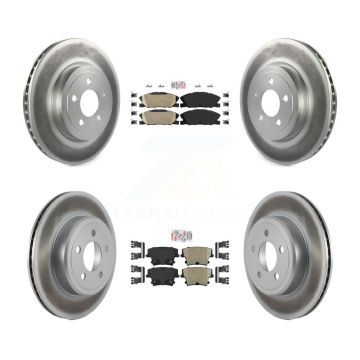 Front Rear Ceramic Pad Coat Brake Rotor Kit For 17-18 Dodge Charger Pursuit with RWD 5.7L KGA-105974
