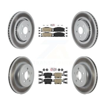 Front Rear Ceramic Pad Coat Brake Rotor Kit For 17-18 Dodge Charger Pursuit with RWD 5.7L KGA-105975