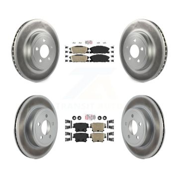 Front Rear Ceramic Pad Coat Brake Rotor Kit For 17-18 Dodge Charger Pursuit with RWD 5.7L KGA-105976