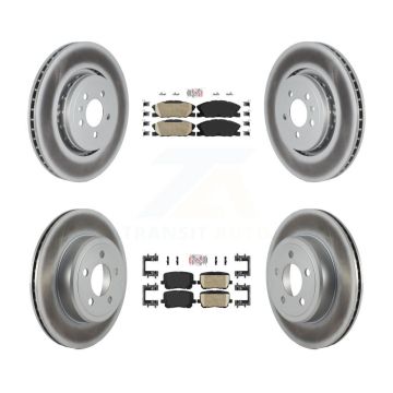 Front Rear Ceramic Pad Coat Brake Rotor Kit For 17-18 Dodge Charger Pursuit with RWD 5.7L KGA-105977