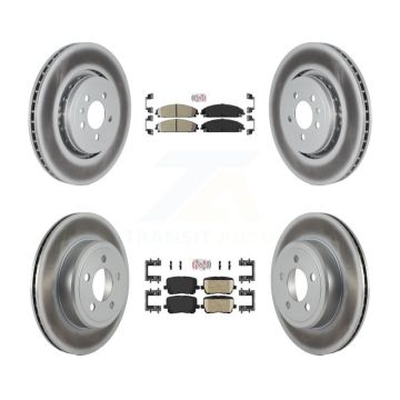 Front Rear Ceramic Pad Coat Brake Rotor Kit For 17-18 Dodge Charger Pursuit with RWD 5.7L KGA-105978