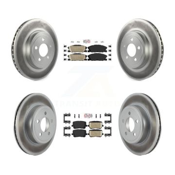 Front Rear Ceramic Pad Coat Brake Rotor Kit For 17-18 Dodge Charger Pursuit with RWD 5.7L KGA-105980