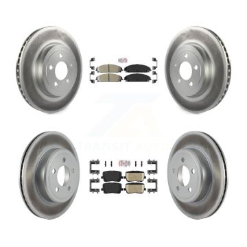 Front Rear Ceramic Pad Coat Brake Rotor Kit For 17-18 Dodge Charger Pursuit with RWD 5.7L KGA-105981