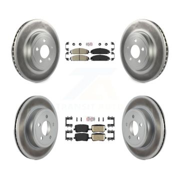 Front Rear Ceramic Pad Coat Brake Rotor Kit For 17-18 Dodge Charger Pursuit with RWD 5.7L KGA-105982