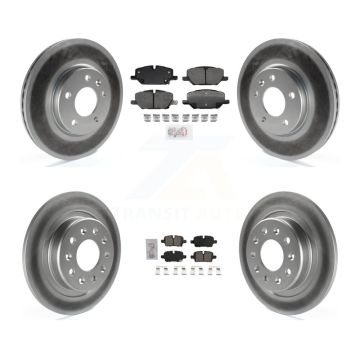 Front Rear Ceramic Pad Coat Brake Rotor Kit For 2022-2023 GMC Terrain w 321mm KGA-105985
