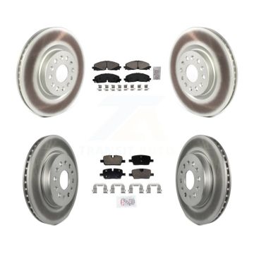 Front Rear Ceramic Pad Coat Disc Brake Rotors Kit For 2021 Cadillac XT5 Buick Enclave XT6 KGA-105992