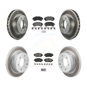 Front Rear Semi-Metallic Pad Coated Brake Rotors Kit For Mercedes-Benz Sprinter 2500 3500 KGA-105996