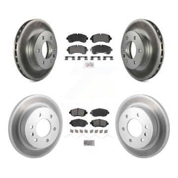 Front Rear Semi-Metallic Pad Coated Brake Rotors Kit For Mercedes-Benz Sprinter 2500 3500 KGA-105997