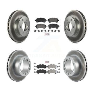 Front Rear Semi-Metallic Pad Coated Brake Rotor Kit For Sprinter 3500 Mercedes-Benz Dodge KGA-106005