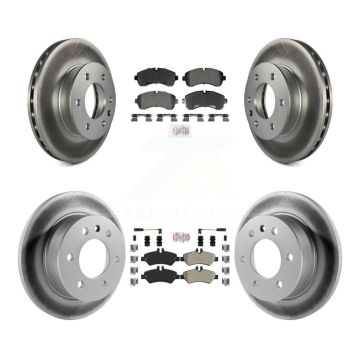 Front Rear Semi-Metallic Pad Coated Brake Rotors Kit For Dodge Sprinter 3500 Freightliner KGA-106007