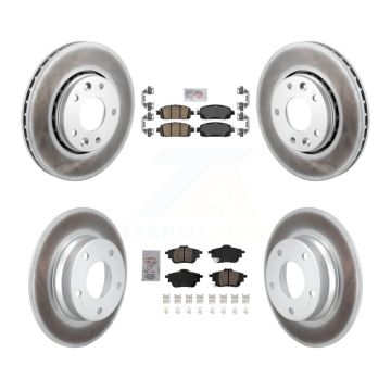 Front Rear Ceramic Pad Coat Brake Rotors Kit For 2020-2023 Nissan Sentra Disc rear brakes KGA-106010