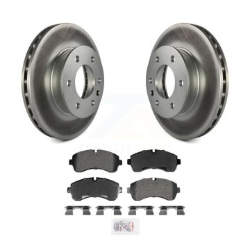 Front Coated Brake Rotor Semi-Metallic Pad Kit For Mercedes-Benz Sprinter 2500 3500 Dodge KGA-106021