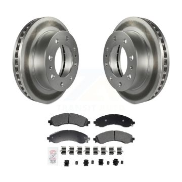 Front Coated Brake Rotor Semi-Metallic Pad Kit For GMC Chevrolet Savana 2500 Express 3500 KGA-106024