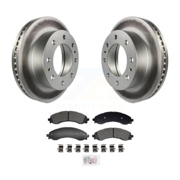 Front Coated Brake Rotor Semi-Metallic Pad Kit For GMC Savana 3500 Chevrolet Express 4500 KGA-106025