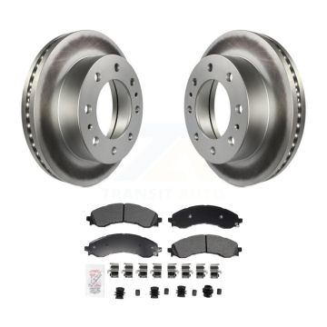 Front Coated Brake Rotor Semi-Metallic Pad Kit For GMC Savana 3500 Chevrolet Express 4500 KGA-106026